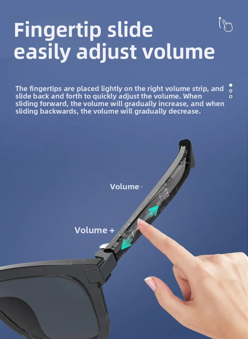 Smart Wearable Glasses Headset Outdoor Sport Sunglasses with BT 5.4 Anti Blue Hands Free Call Music Smart Sunglasses G06L