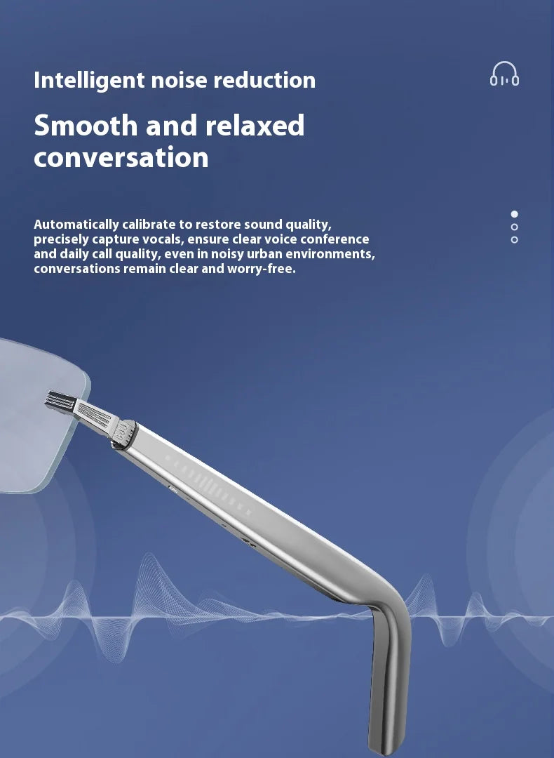 Smart Wearable Glasses Headset Outdoor Sport Sunglasses with BT 5.4 Anti Blue Hands Free Call Music Smart Sunglasses G06L