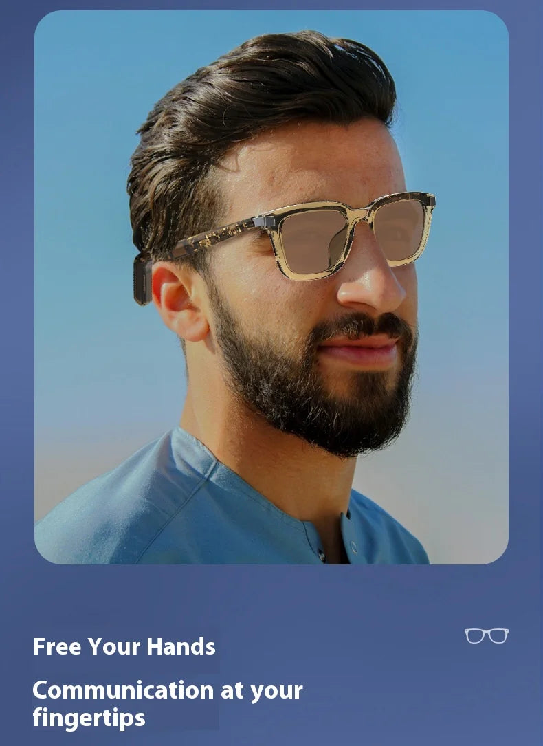 Smart Wearable Glasses Headset Outdoor Sport Sunglasses with BT 5.4 Anti Blue Hands Free Call Music Smart Sunglasses G06L