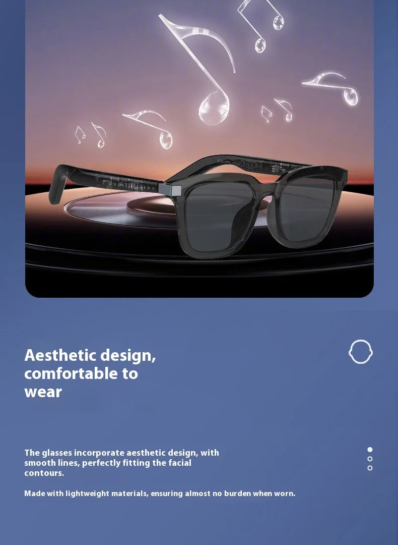 Smart Wearable Glasses Headset Outdoor Sport Sunglasses with BT 5.4 Anti Blue Hands Free Call Music Smart Sunglasses G06L