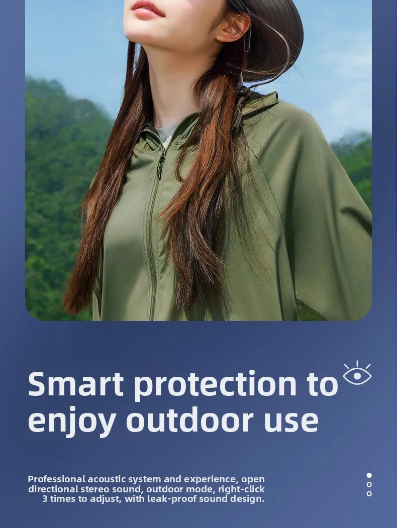 Smart Wearable Glasses Headset Outdoor Sport Sunglasses with BT 5.4 Anti Blue Hands Free Call Music Smart Sunglasses G06L