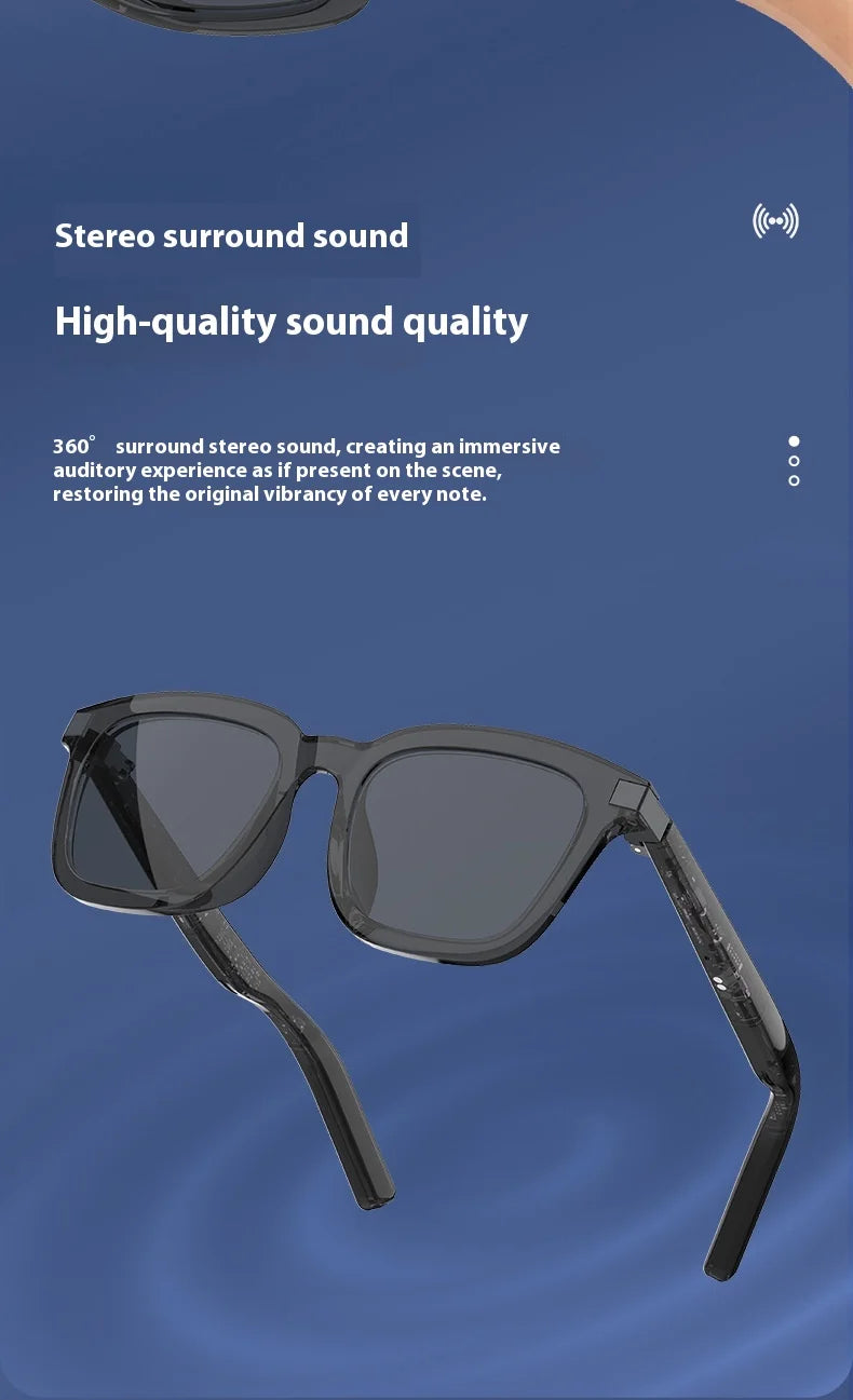 Smart Wearable Glasses Headset Outdoor Sport Sunglasses with BT 5.4 Anti Blue Hands Free Call Music Smart Sunglasses G06L