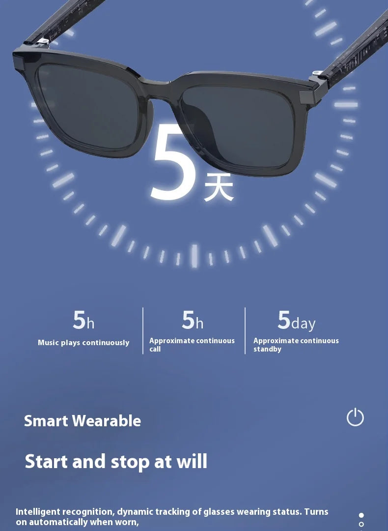 Smart Wearable Glasses Headset Outdoor Sport Sunglasses with BT 5.4 Anti Blue Hands Free Call Music Smart Sunglasses G06L
