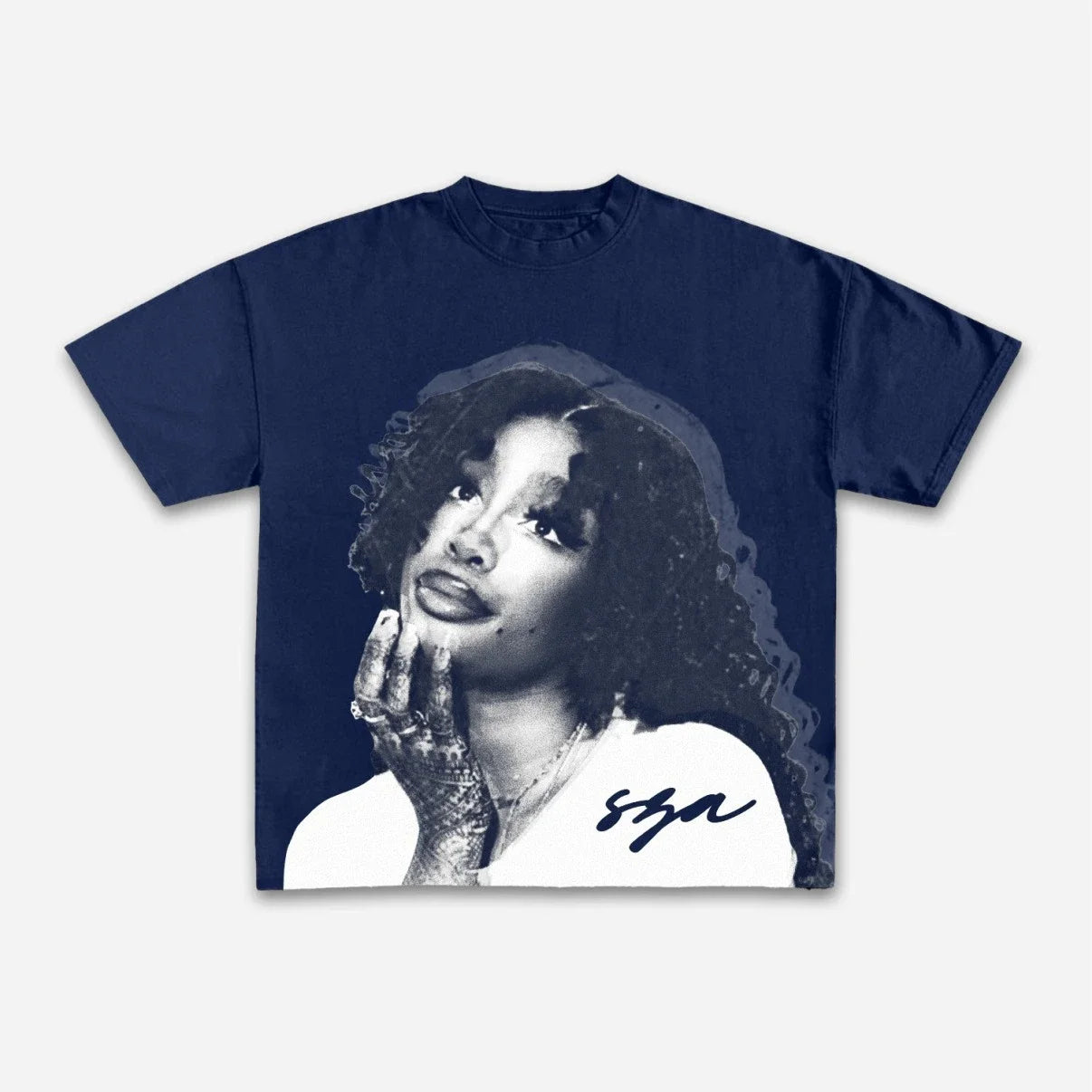 Vintage Sza Graphic Print Cotton Casual T-shirt  Men Y2K Summer Short Sleeves Oversize Y2K T-shirt Streetwear Women Tee Tops