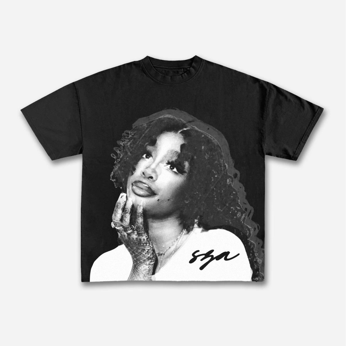 Vintage Sza Graphic Print Cotton Casual T-shirt  Men Y2K Summer Short Sleeves Oversize Y2K T-shirt Streetwear Women Tee Tops