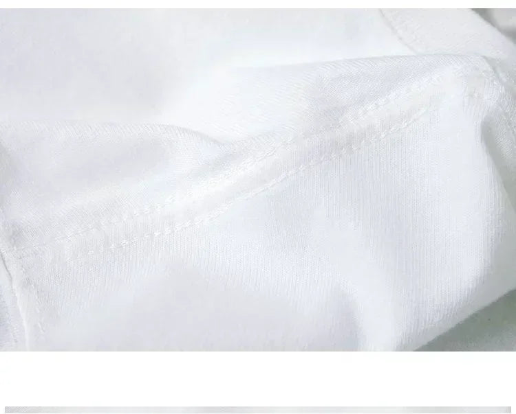 Graphic Round Neck Pure Cotton High Street New Women Printed T-shirt Trendy Brand Loose Casual Couple American Harajuku Y2k Tops