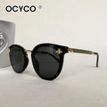 Fashion Round Bee Sunglasses Women Cat Eye Gradient Sun Glasses Retro Eyewear UV400 Luxury Brand Shades For Ladies