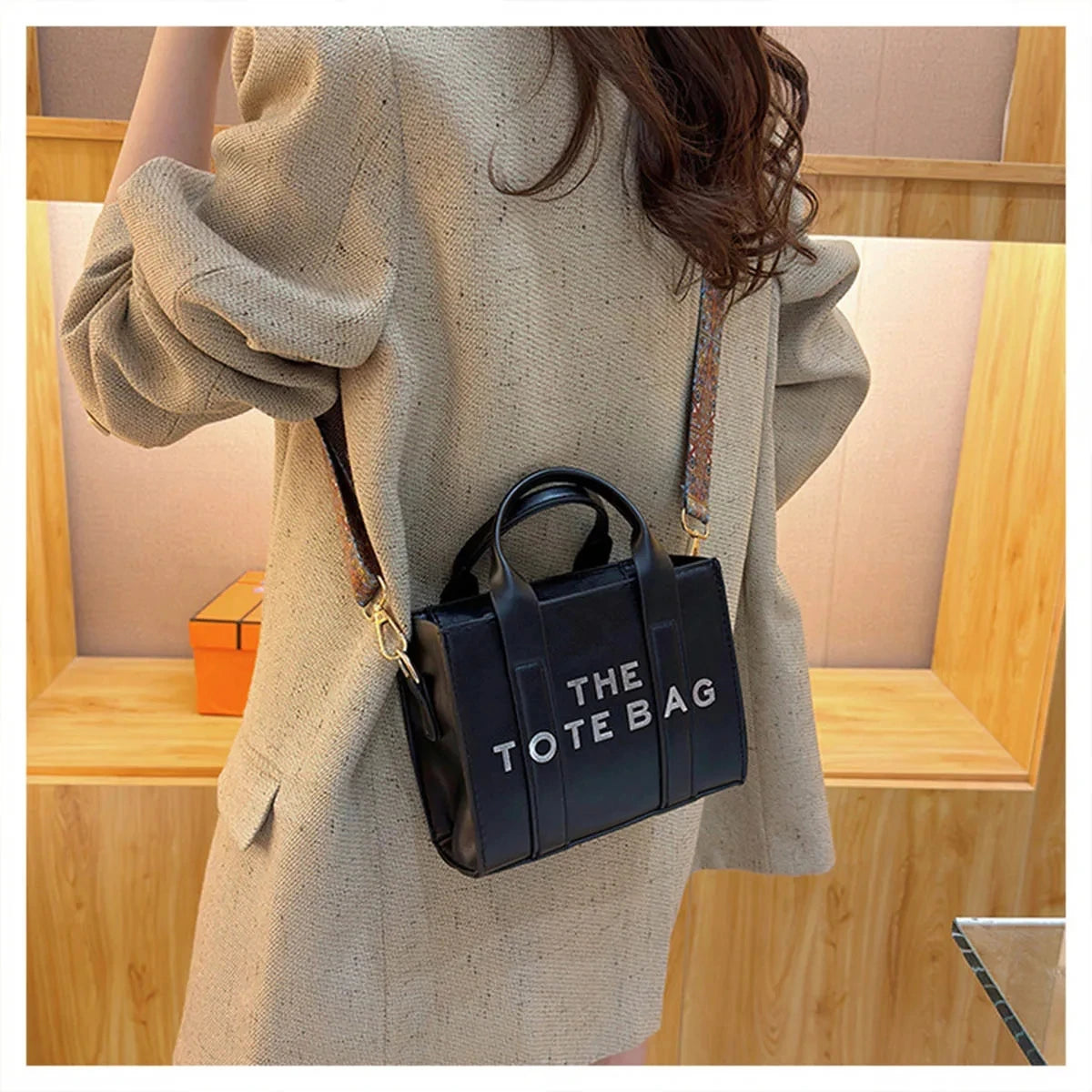 Brand Letter Handbag Designer Minimalist Design Handbag, European and American Fashion Crossbody Bag, Women's Retro One Shoulder